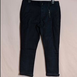 ASOS Dark Navy Blue Cuffed Hem Chino Pants size 29x32